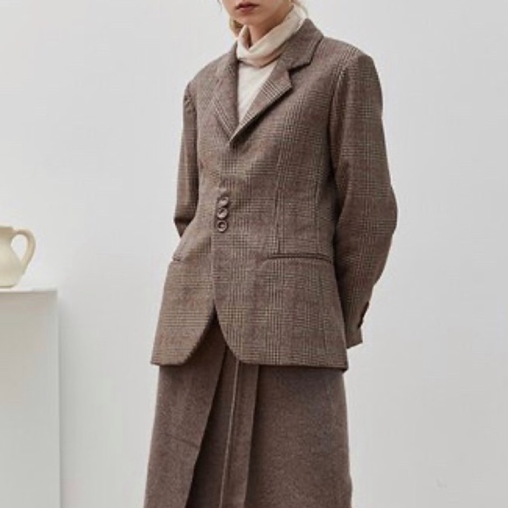 EVAN PICONE tailored - Vintage plaid wool blazer